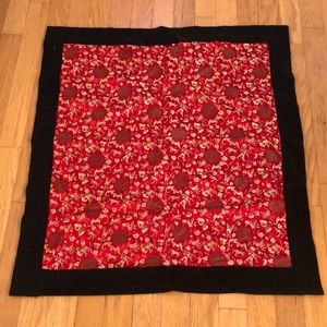 Chinese Silk Handmade Custom Boutique Throw ottoman/foot blanket w/ Dragons